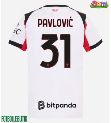 AC Milan Strahinja Pavlovic #31 Bortatröja Kvinnor 2025-26 Kortärmad